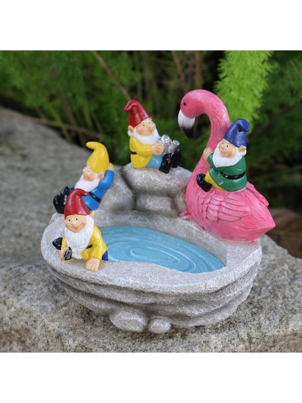 Funny Garden Gnome Statue - Solar Outdoor Decor for Lawn, Patio & Balcony